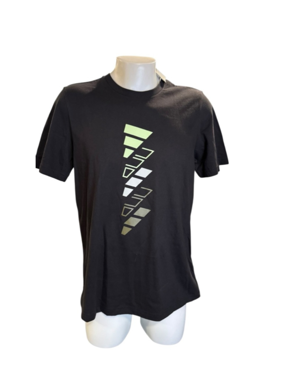 Men's Adidas Black Multi Sport Logo Tee Standard L Lime Green i66